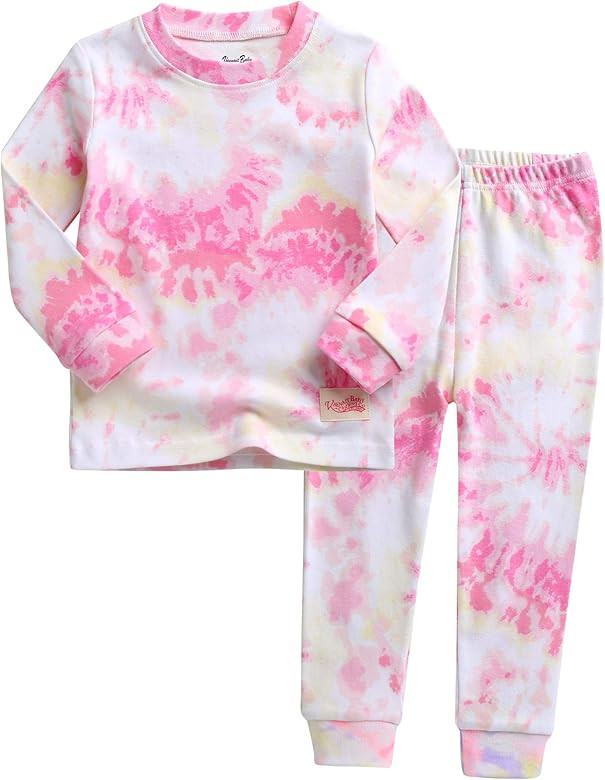 VAENAIT BABY 12M-12 Toddler Kids Boys Girls 100% Cotton Marbling Sung Fit Sleepwear Pajamas 2pcs ... | Amazon (US)
