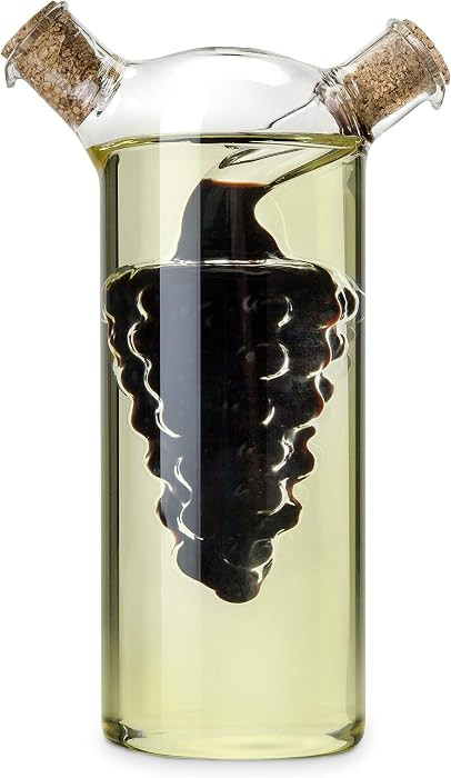 Twine 2-In-1 Oil and Vinegar Cruet Bottle with Cork Stoppers, Olive Oil and Balsamic Vinegar Disp... | Amazon (US)
