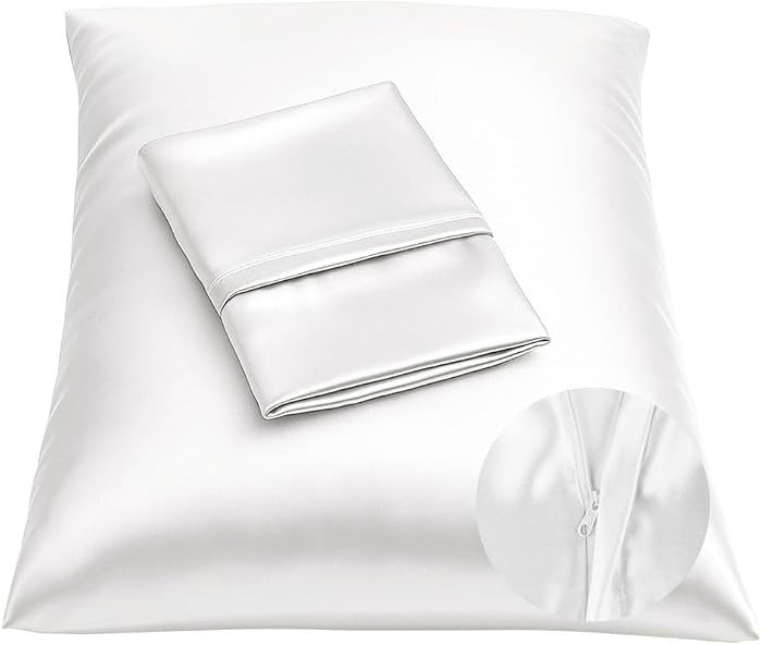 BLISSFORD Satin Pillowcase with Zipper for Hair and Skin Care, Feels Soft and Cool Like a Silk Pi... | Amazon (US)