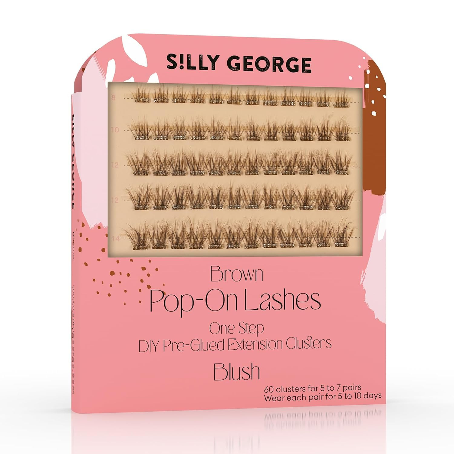 Silly George Pop-On Lashes - DIY 1-Step Pre-Glued Faux Eyelash Clusters, Natural Look Extensions,... | Amazon (US)