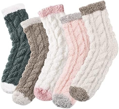 Tavaleu Fuzzy Socks for Women, Fluffy Socks Women, Winter Cozy Sock, Warm Slipper Home Sleeping S... | Amazon (US)