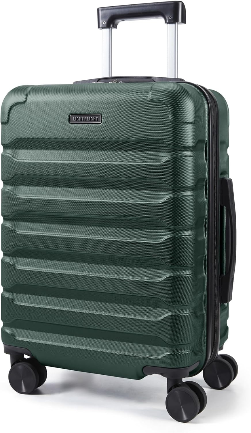 LIGHT FLIGHT Carry On Luggage, 20" Carry-On Suitcase, Deep Green | Amazon (US)
