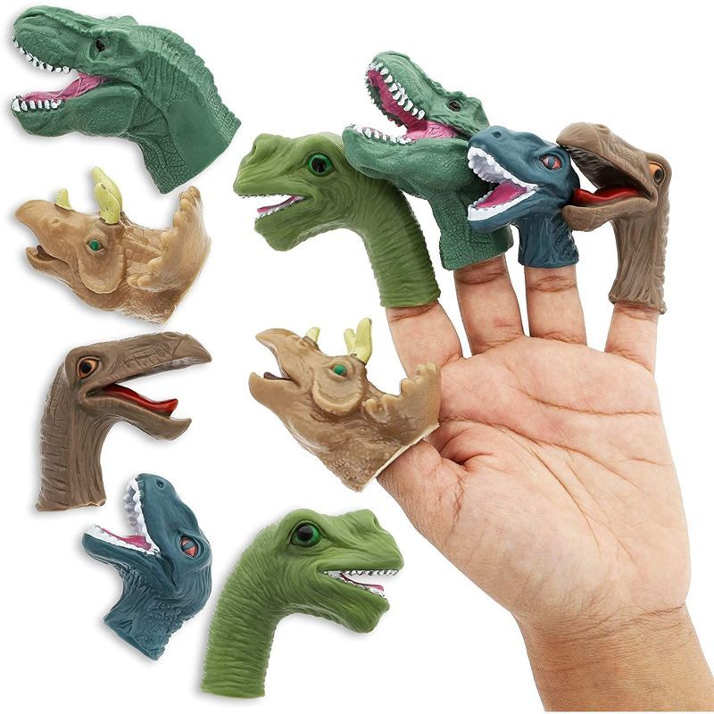 Juvale 10 Pack Dinosaur Finger Puppets Toys for Kids, Dino Party Favors | Target