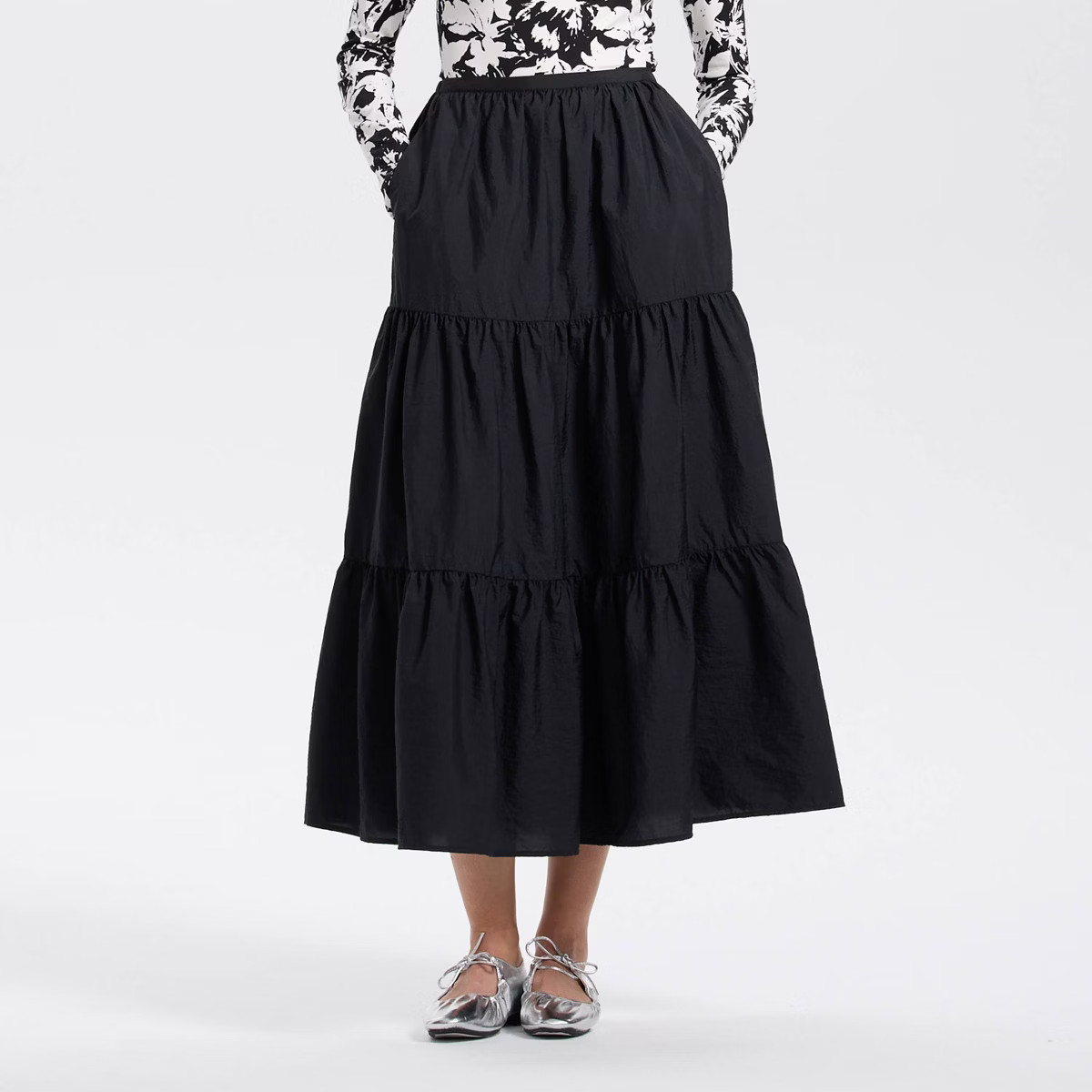 Women's Shirring A-Line Skirt - A New Day™ Black | Target