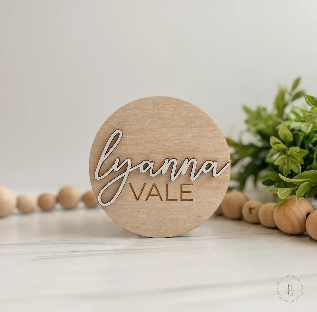 Matching 3D Monthly Milestone Baby Name Announcement Sign  - Etsy | Etsy (US)