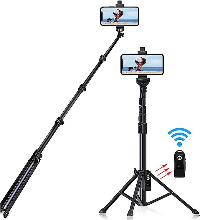 Selfie Stick Tripod, 54" Extendable Tripod Stand Phone Tripod Camera Tripod Wireless Remote Shutt... | Amazon (US)