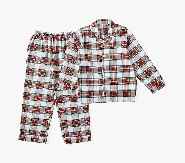 Stewart Plaid Flannel Pajama Set | Pottery Barn Kids