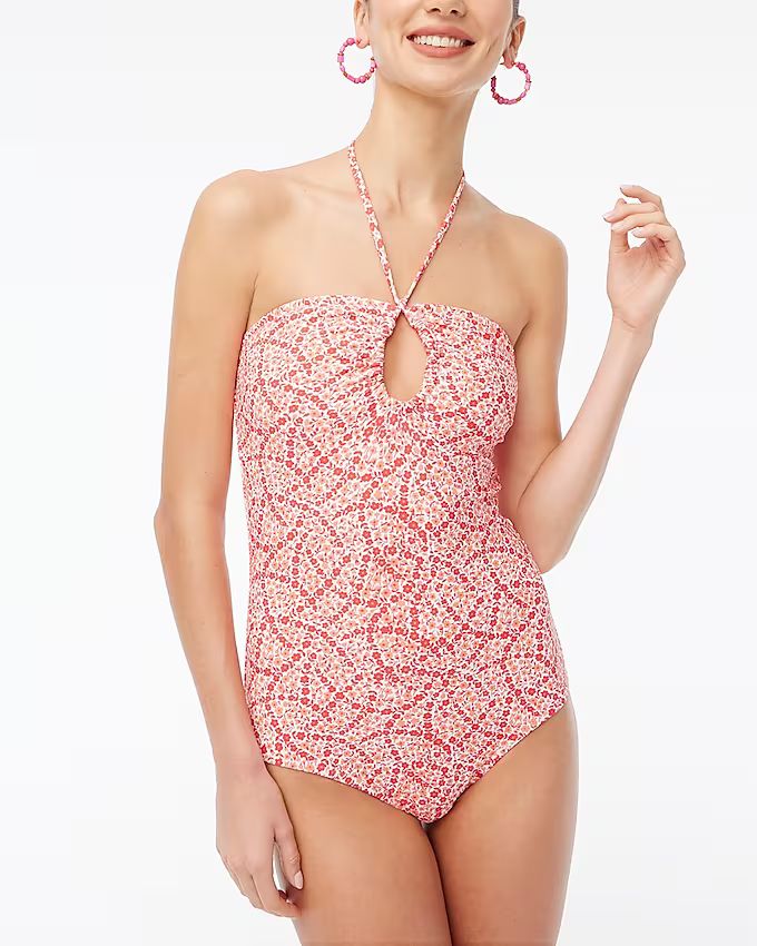 Printed one-piece keyhole swimsuit | J.Crew Factory