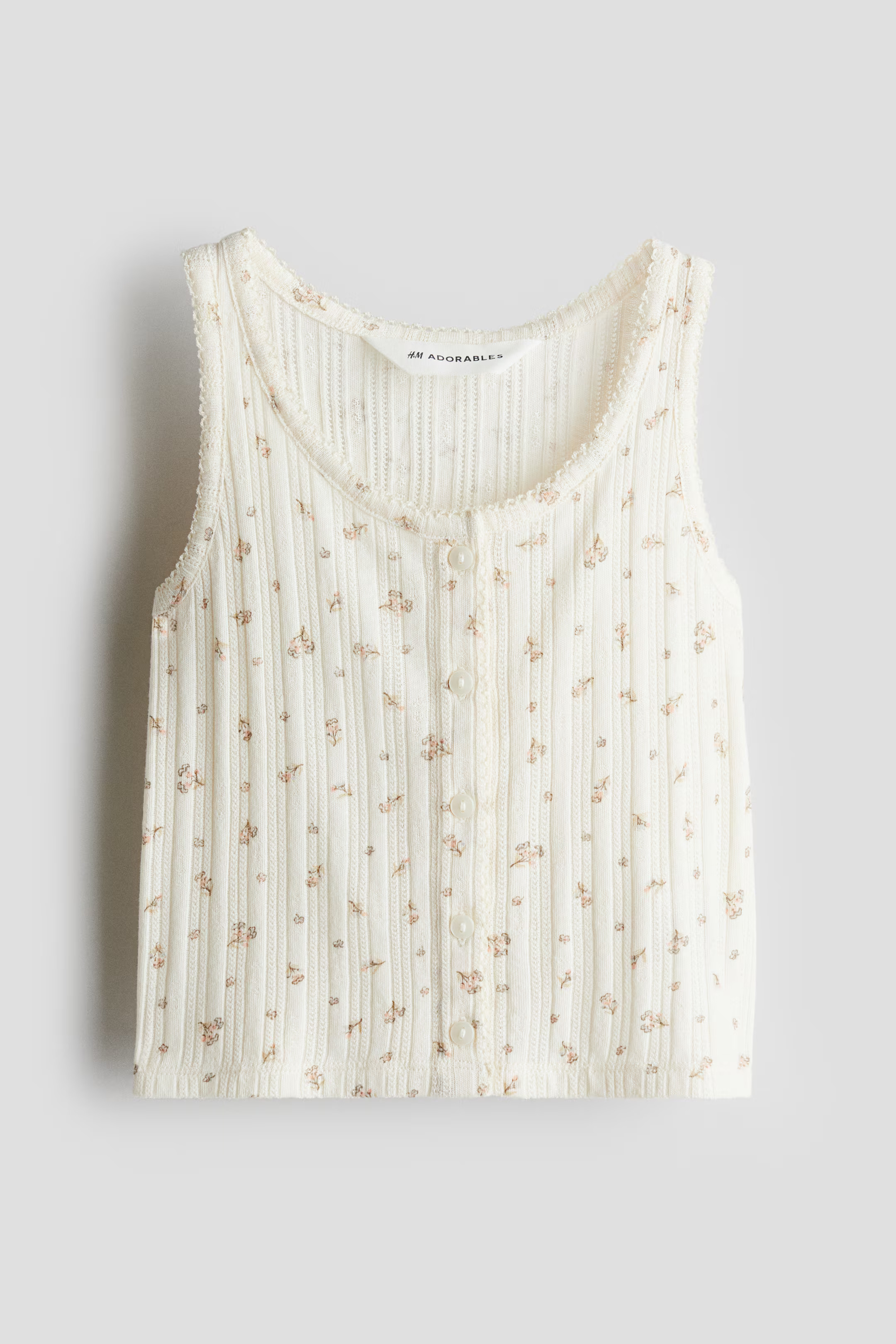 Pointelle jersey vest top | H&M (US + CA)