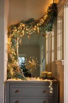Stargazer Twinkling Clear Beaded Light Garland | Terrain