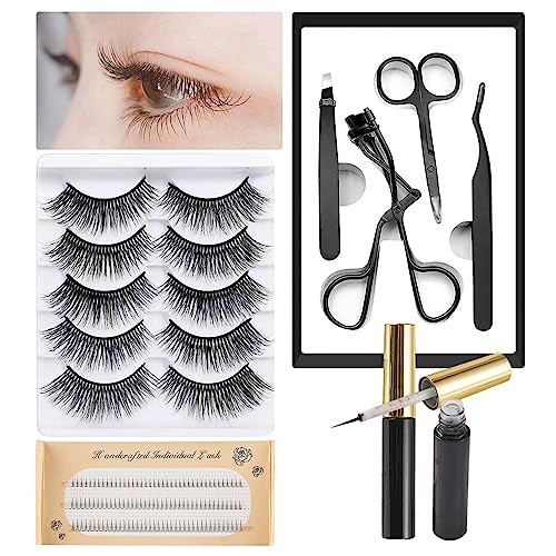 Winkclique Lashes Kit, Wink Clique Lashes, Eyelash Applicator Tool, Wink Clique Lashes Mink, Wink Clique Lash Glue, Under Lash False Lashes (1.5cm) | Amazon (US)