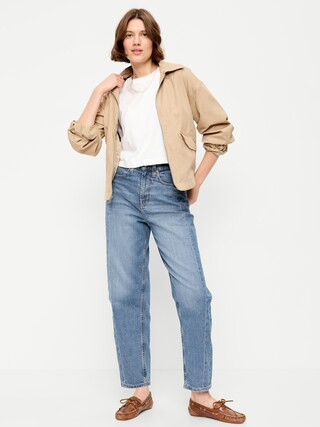 High-Waisted Barrel Ankle Jeans | Old Navy (CA)