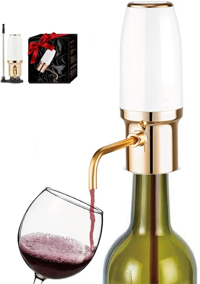 Automatic Wine Aerator dispenser, Electric Wine Aerator Pourer with Retractable Tube, USB-recharg... | Amazon (US)
