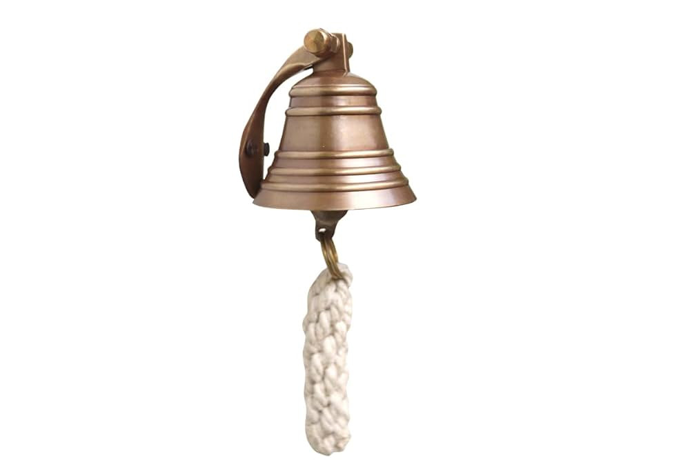 2" Antique Brass Bell Quality Marine Wall Mounted Ship Hanging Bell Perfect for Dinner, Indoor, O... | Amazon (CA)