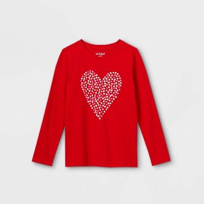 Girls' 'Valentine's Day' Long Sleeve Graphic T-Shirt - Cat & Jack™ | Target