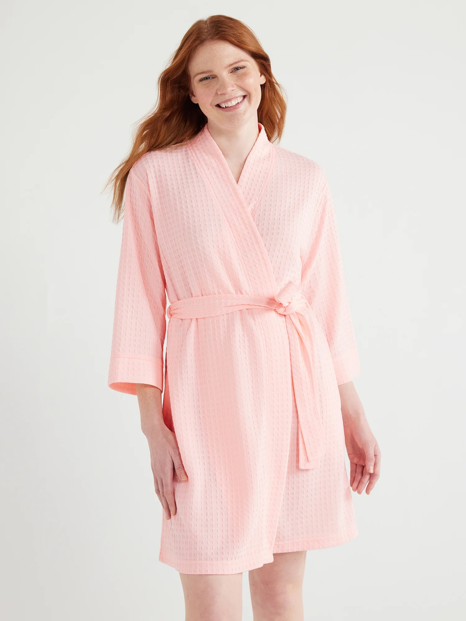 Joyspun Women’s Waffle Kimono Robe, Sizes S to 3X | Walmart (US)