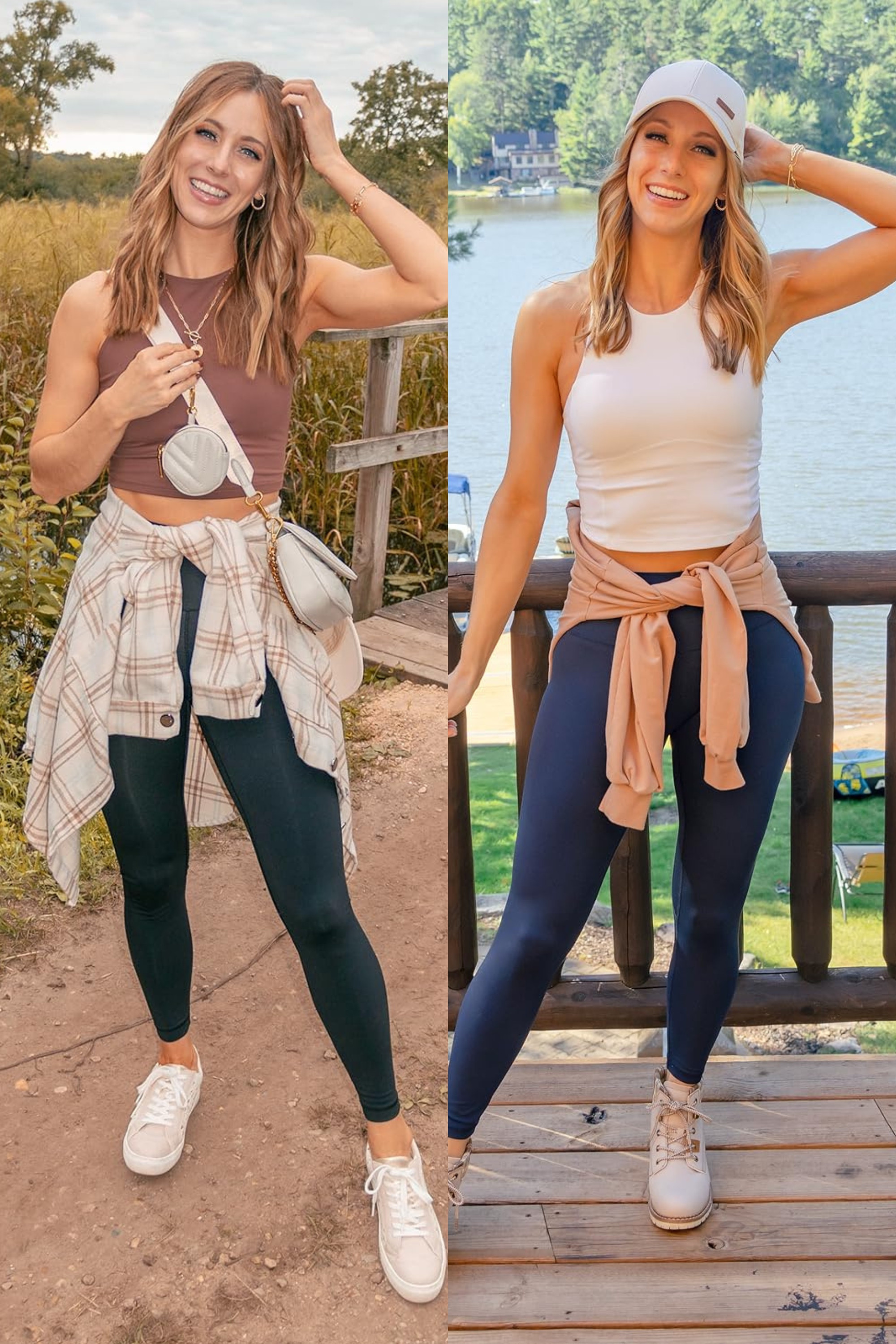 Here's a cute outfit inspiration for hiking or camping! This cute shacket is paired with high-waisted leggings for a stylish and comfortable look. Perfect for any casual day out. 

>>> Size details: I like to size down to an x-small in Colorfulkoala leggings. I'm in a size small in both crop tanks.

Don't forget to check out my storefront for more outfit ideas!
 

 #LTKootd #LTKSeasonal #LTKOver40