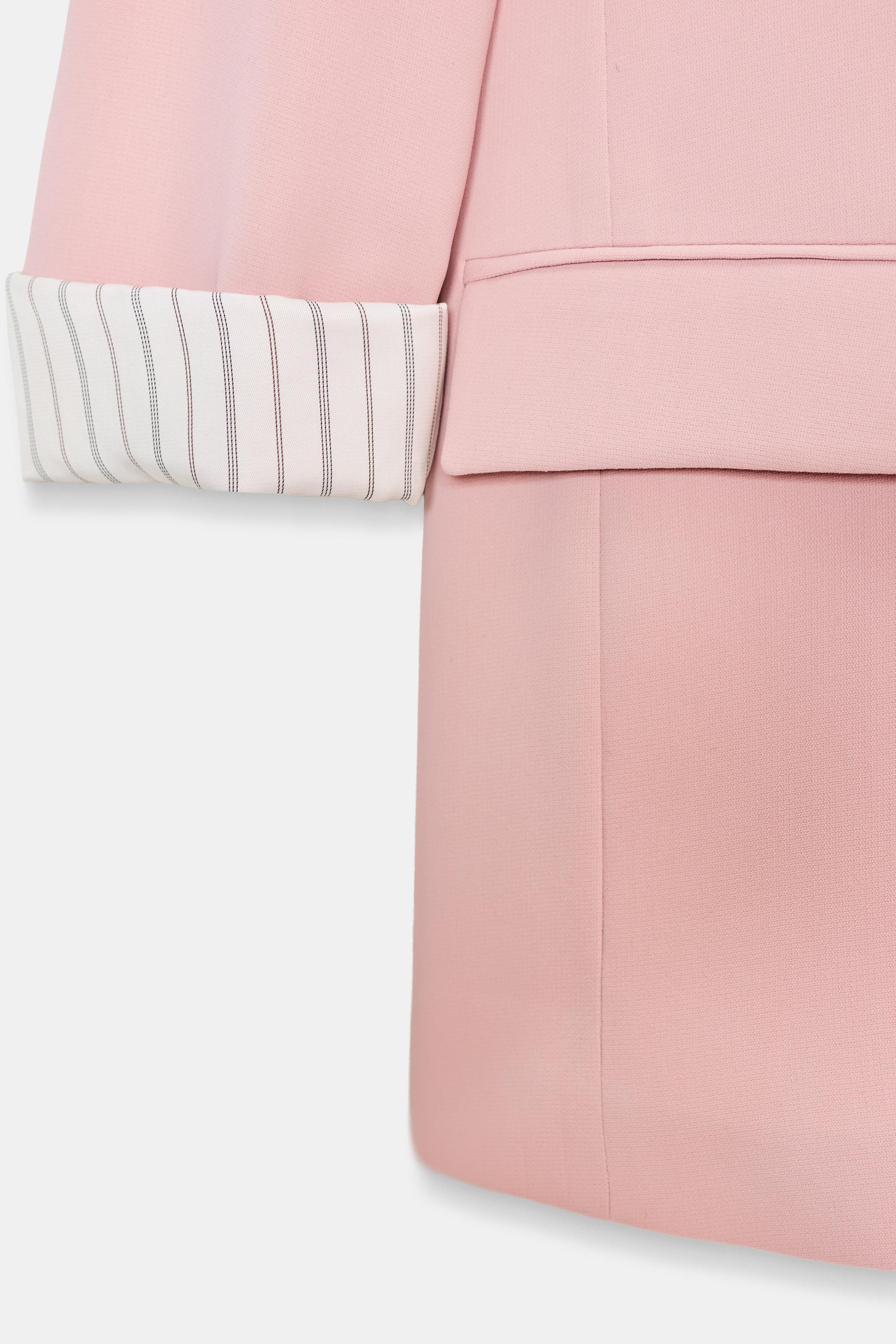 BLAZER WITH ROLLED-UP PRINTED CUFFS | Zara UK