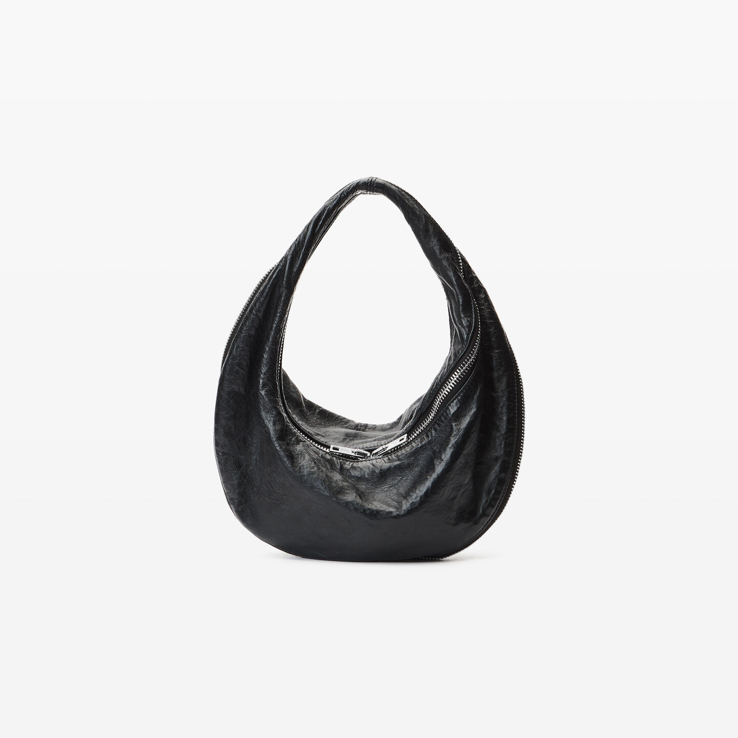 Alexander Wang Unisex Twyst Handle Bag In Memory Leather Black - One Size | Alexander Wang