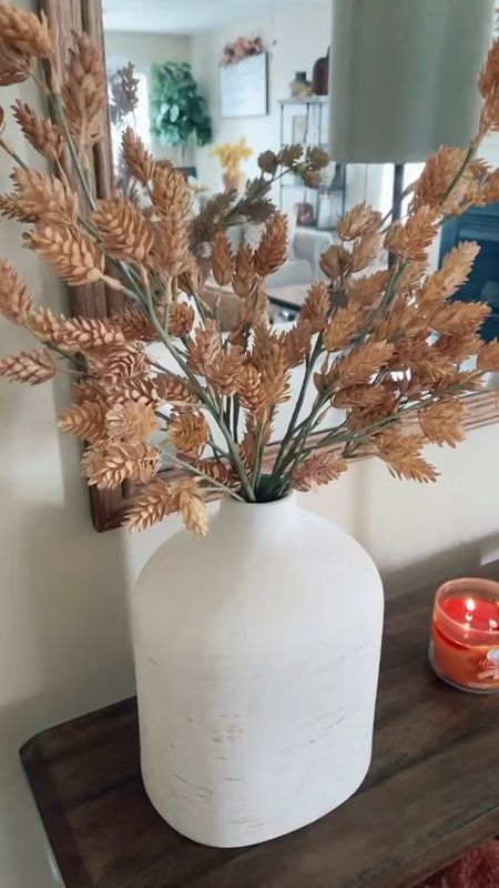 Fall entryway styling. My favorite is to style my hops stems in this ceramic vase both from Hearth and Hand on my entryway table  

#LTKhome #LTKSeasonal #LTKFind