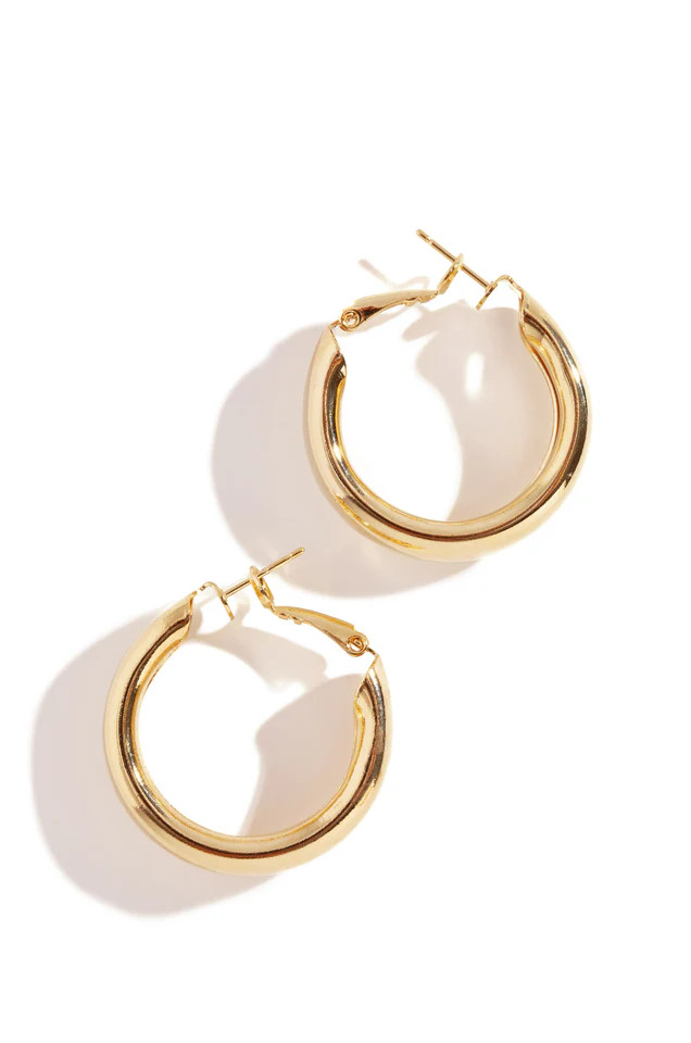 Miss Lola | Gold Hoop Earring | MISS LOLA