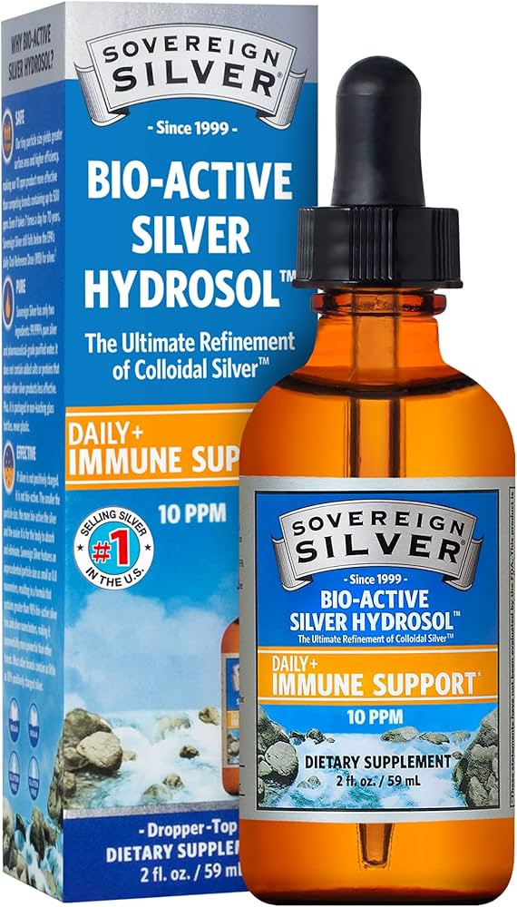 Sovereign Silver Bio-Active Silver Hydrosol- Colloidal Silver Liquid -2oz - Dropper | Amazon (US)