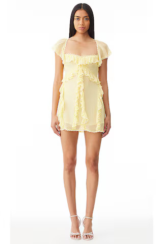 Tularosa Taylor Mini Dress in Soft Yellow from Revolve.com | Revolve Clothing (Global)