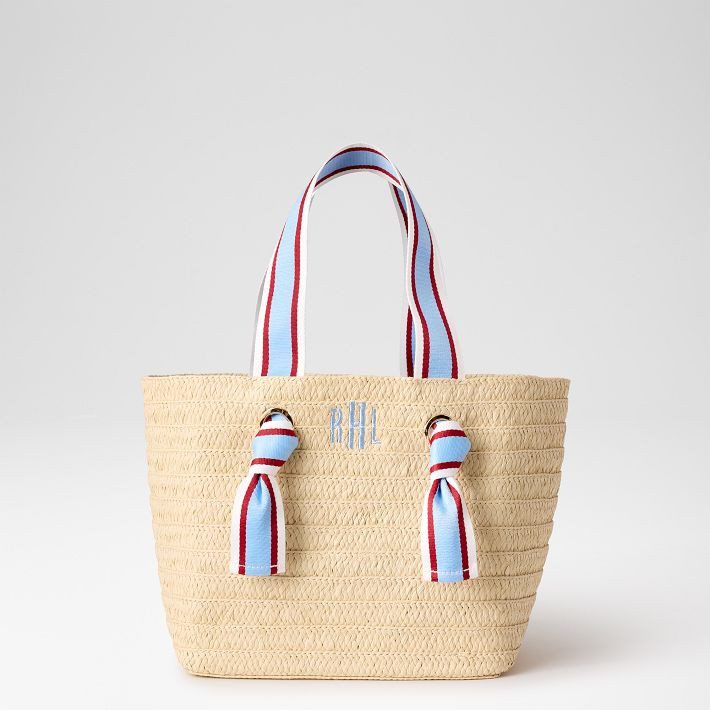 Ribbon Straw Beach Tote | Mark and Graham