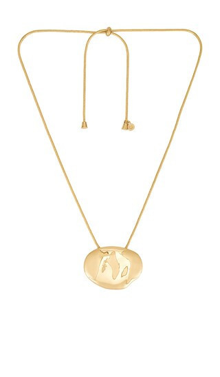 Ettika Molten Metal Collar Necklace in Metallic Gold. | Revolve Clothing (Global)