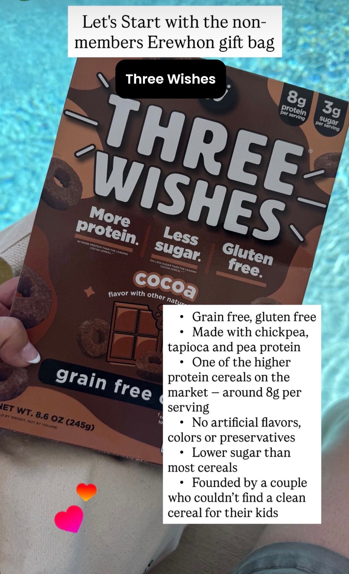 Grain free, high protein and actually tastes like a treat. A cereal that doesn’t wreck your blood sugar? Yes please. 🍫

#ThreeWishesCereal #GrainFreeCereal #CleanEating #LowToxLiving #HealthyCereal #CleanCereal #GrainFree #HighProtein #LowToxFood #HealthyBreakfast

#LTKKids #LTKfoodie
