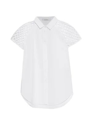 Broderie-anglaise cotton shirt | Matches (UK)