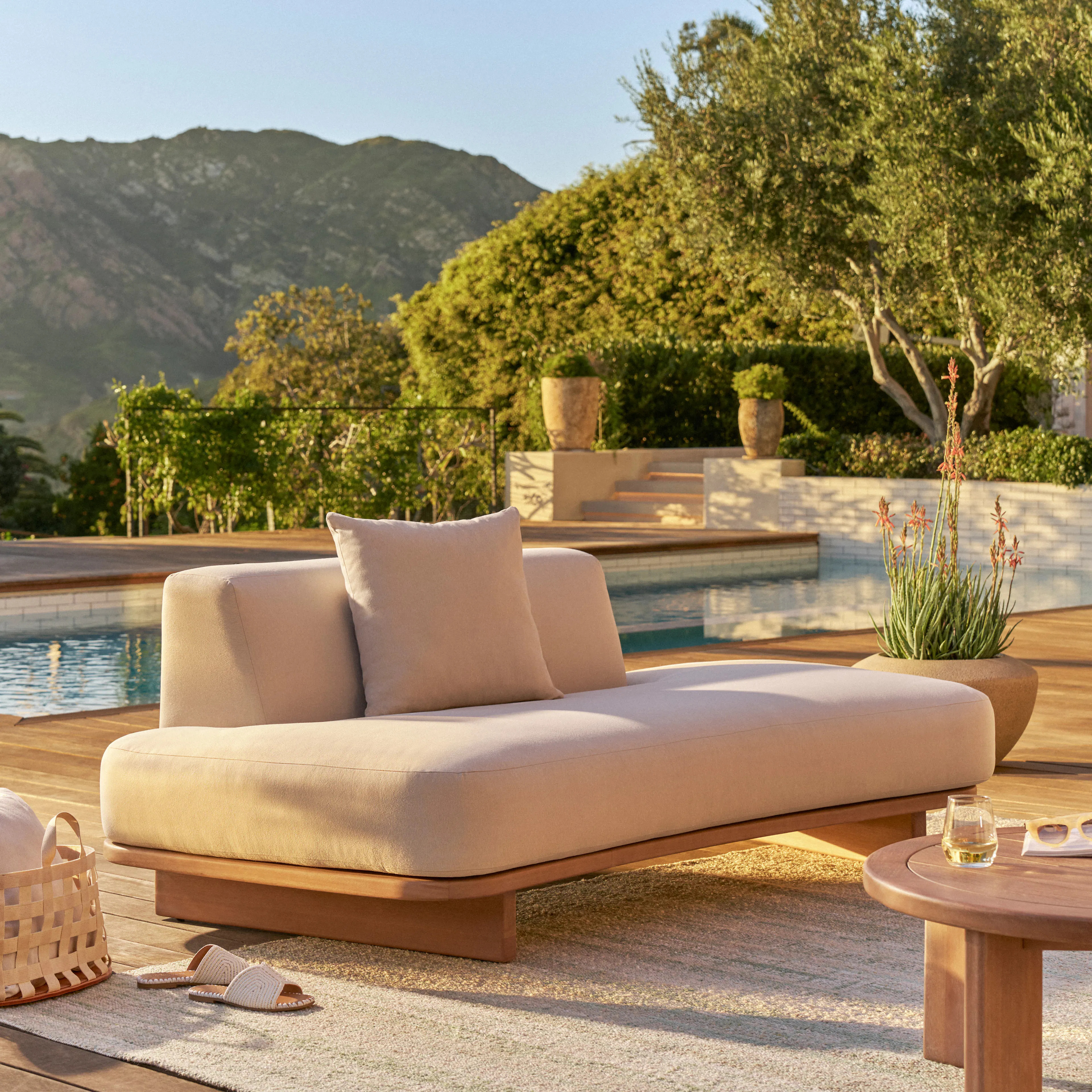 Daphne 80.5" Outdoor Sofa - Dravite Ivory | Article