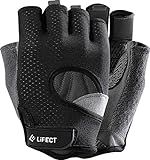 LIFECT Freedom Workout Gloves, Knuckle Weight Lifting Shorty Fingerless Gloves with Curved Open B... | Amazon (US)