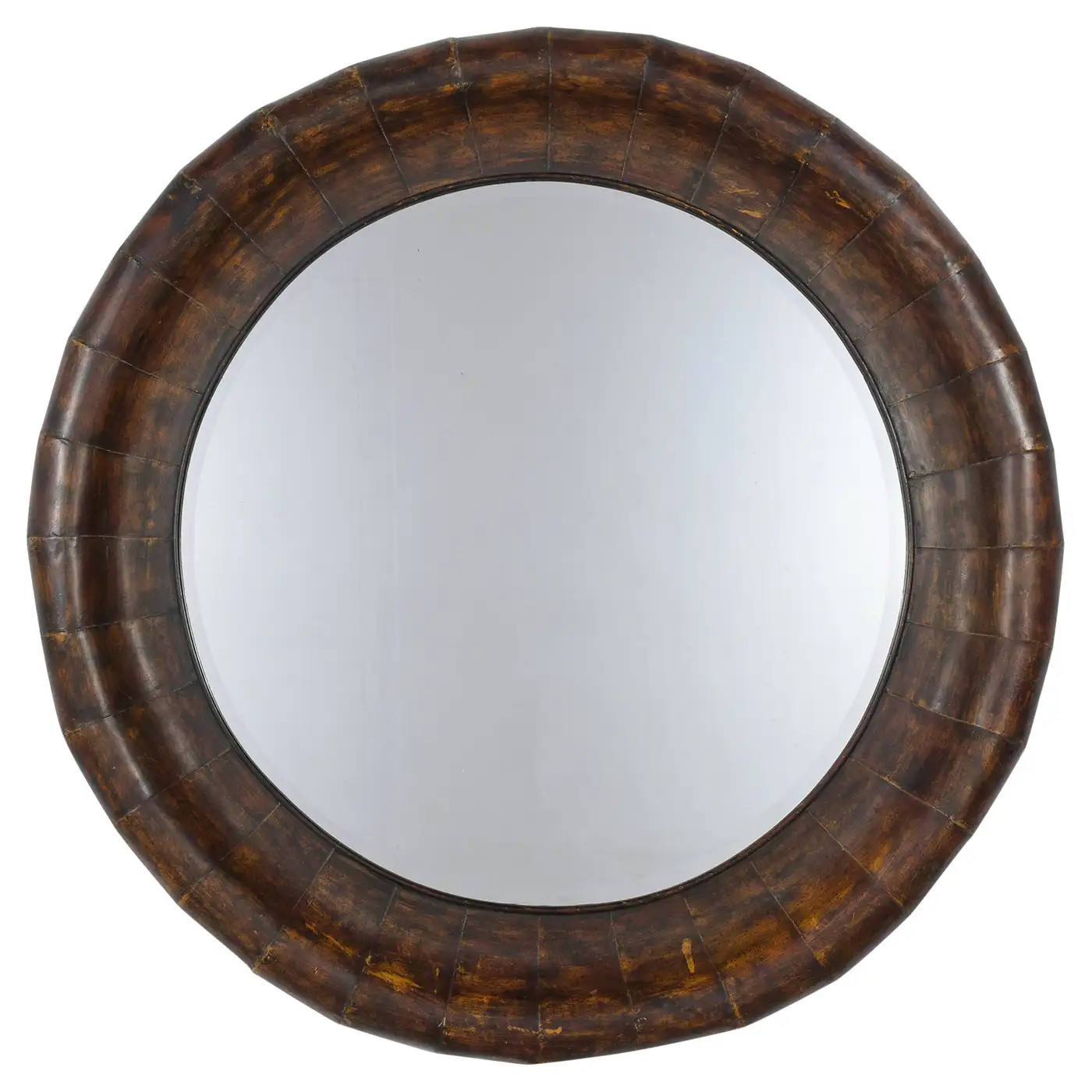 1970s Mid-Century Modern Circular Mirror | 1stDibs