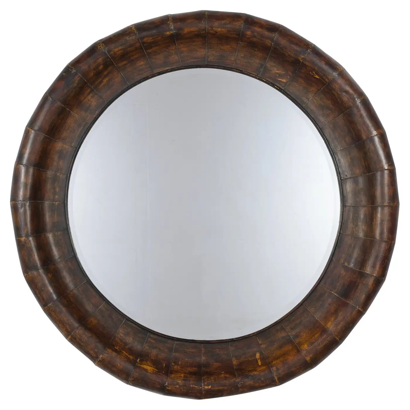 1970s Mid-Century Modern Circular Mirror | 1stDibs