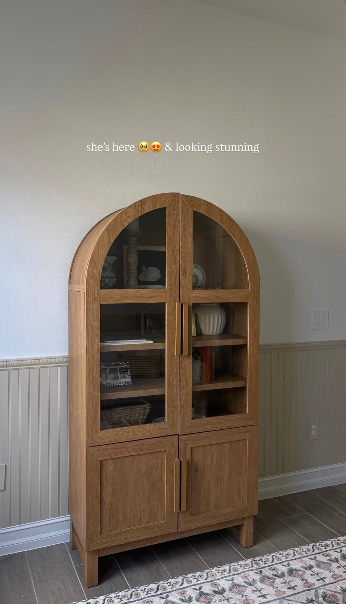 our cabinet is finally here and she’s STUNNING 🫶🏻

#LTKmomlife #LTKHoliday #LTKHome