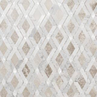 Ivy Hill Tile Benes Champagne 10.02 in. x 10.02 in. Polished Marble and Pearl Wall Mosaic Tile (0... | The Home Depot