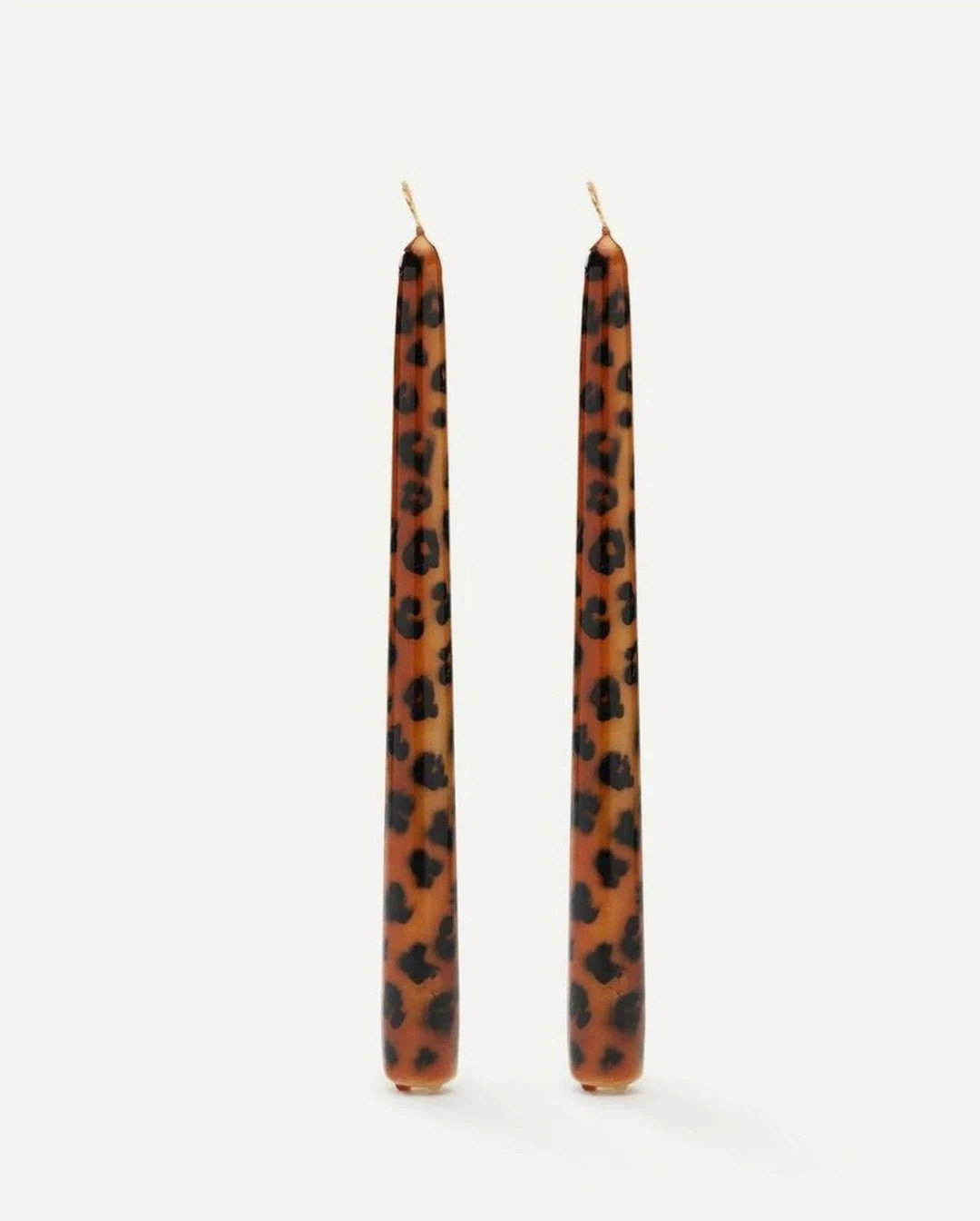 Hand-painted Leopard Print Soy Wax Taper Candles, Set of 2 - Etsy | Etsy (US)
