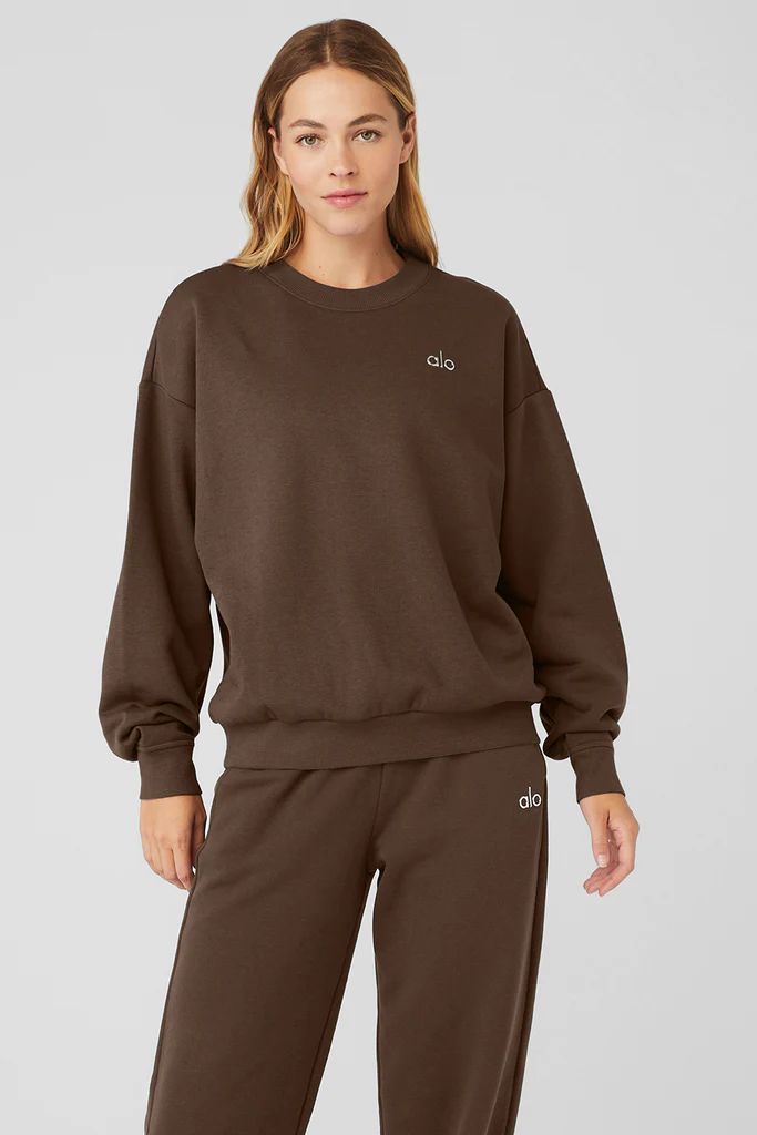 Accolade Crew Neck Pullover - Espresso | Alo Yoga