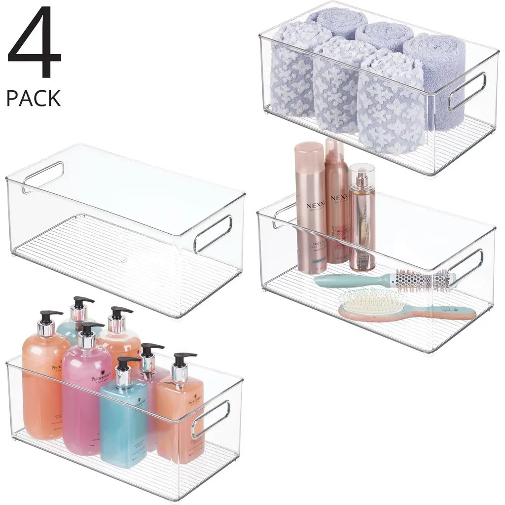iDesign Stackable Fridge Bin - Kitchen Storage Bin for Pantry, Cabinets, or Fridge, Set of 4, Clear at Nordstrom | Nordstrom
