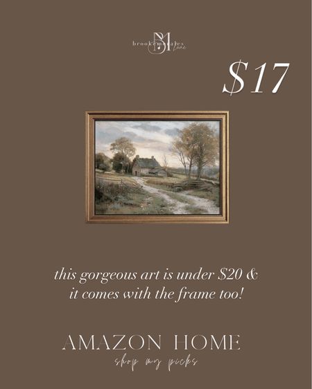 $17 FRAMED art! Such a good price for this beautiful piece. 

#LTKStyleTip #LTKHome #LTKFindsUnder50