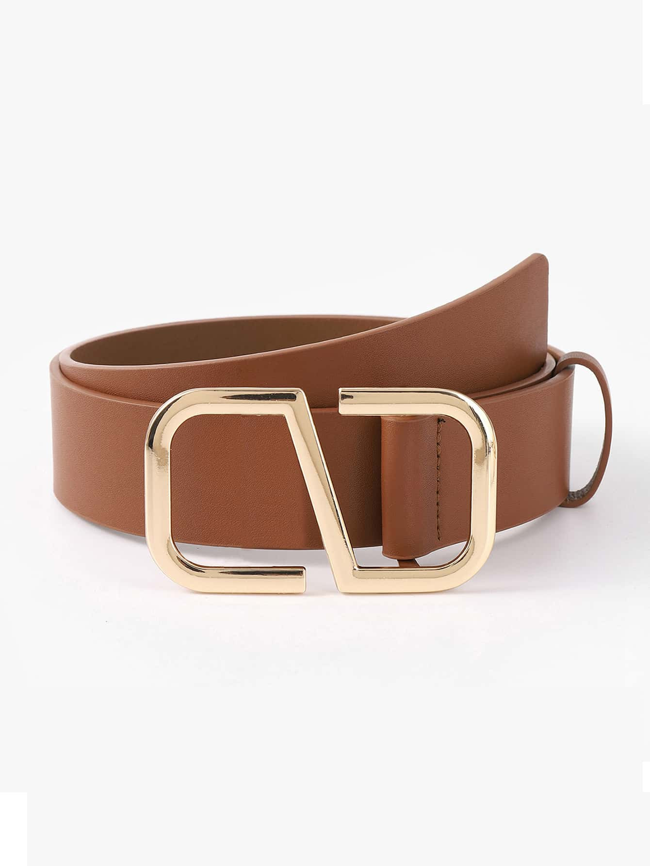 1pc Ladies' Gold/Silver S-Shaped Buckle Pu Waist Belt For Everyday Wear | SHEIN