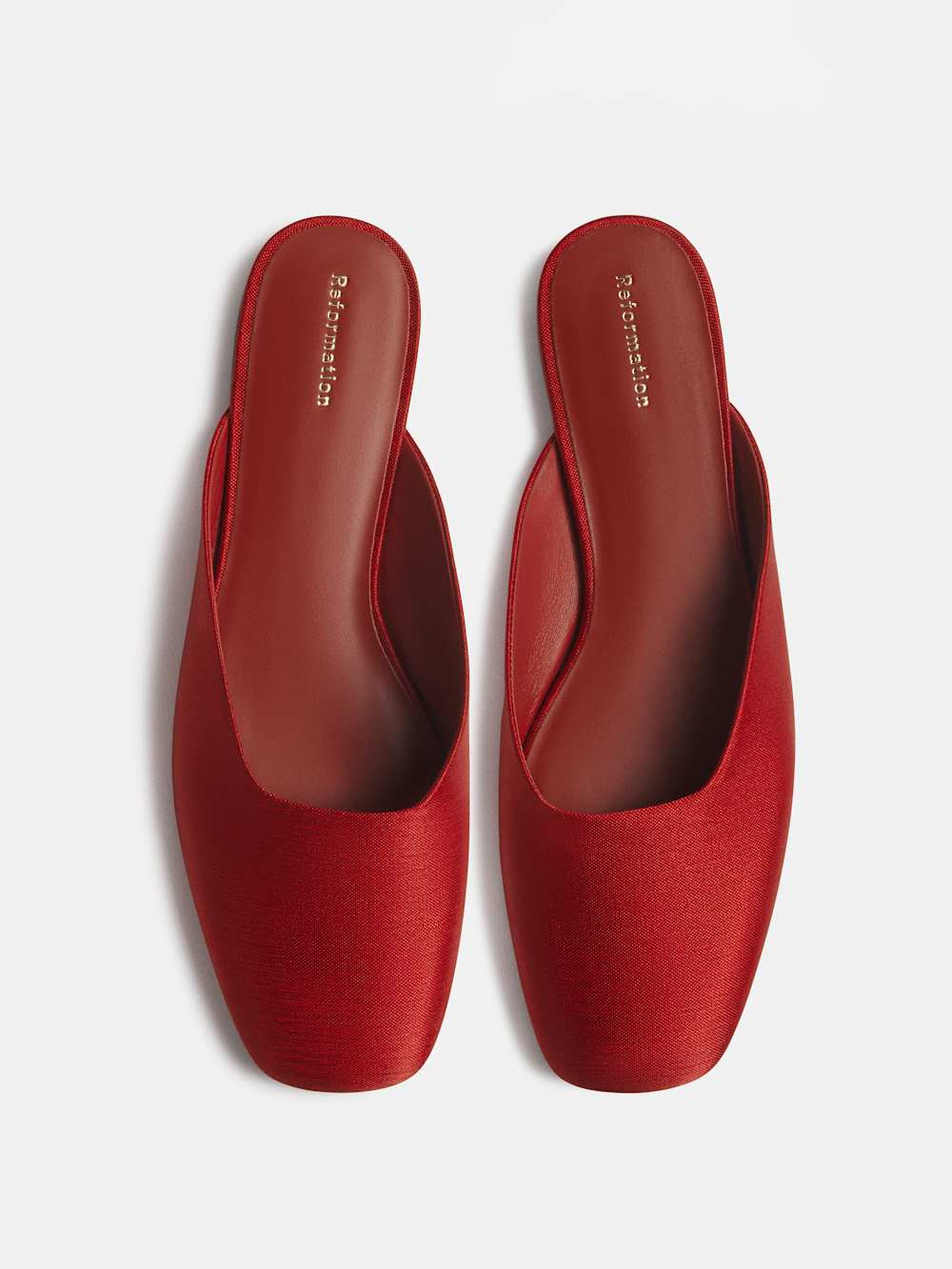 Reformation Inez Flat Mule Brown 10 | Reformation (Global)