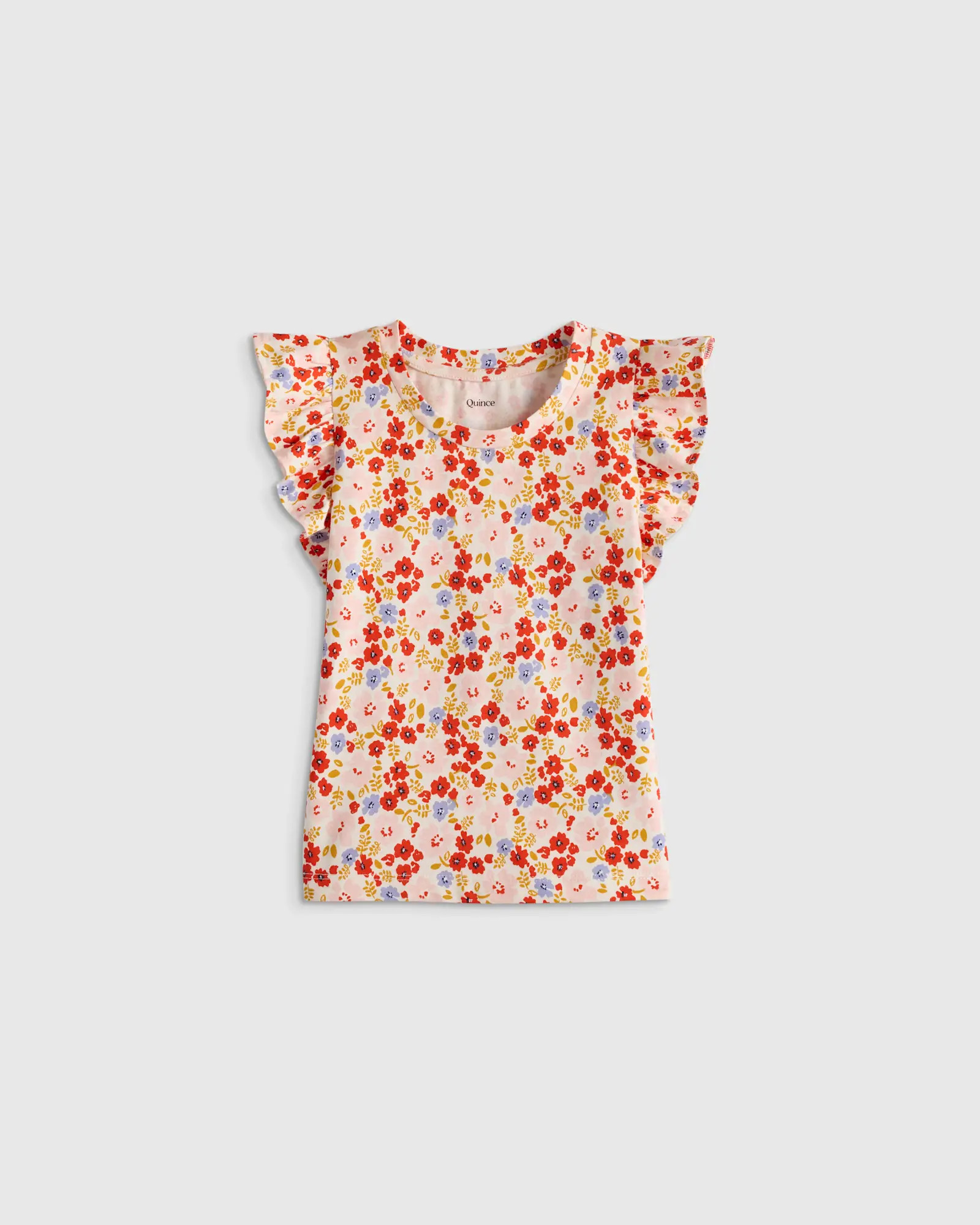 Ruffle Sleeve Organic Cotton Top | Quince
