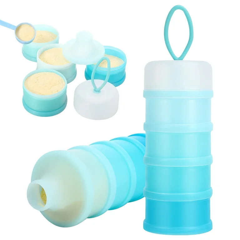 Abaima 2 Pack Baby Formula Dispenser On The Go, 4 Layers Non-Spill Stackable Formula Dispenser, P... | Walmart (US)