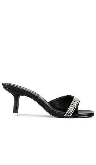Madison Mule in Black Satin | Revolve Clothing (Global)