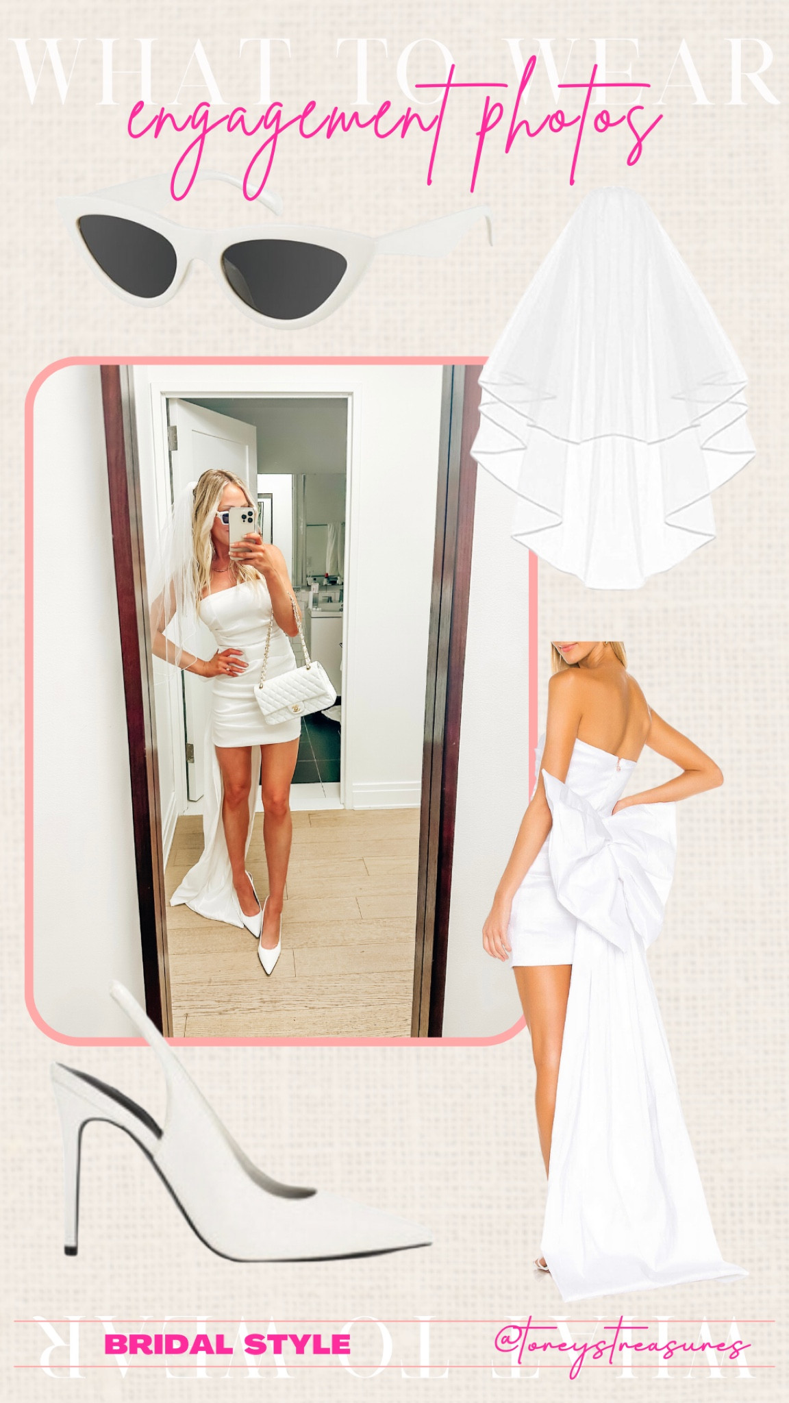 Engagement looks; engagement photos, engagement inspo, bridal looks 
- sized up to a S in the dress (runs small)
- sized up 1/2 size in shoes 