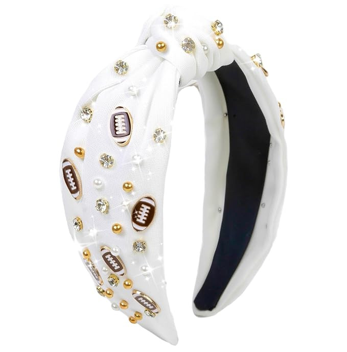 Huachi Football Headband for Women Game Day Hair Accessories: Football Mom Essentials - Rhineston... | Amazon (US)
