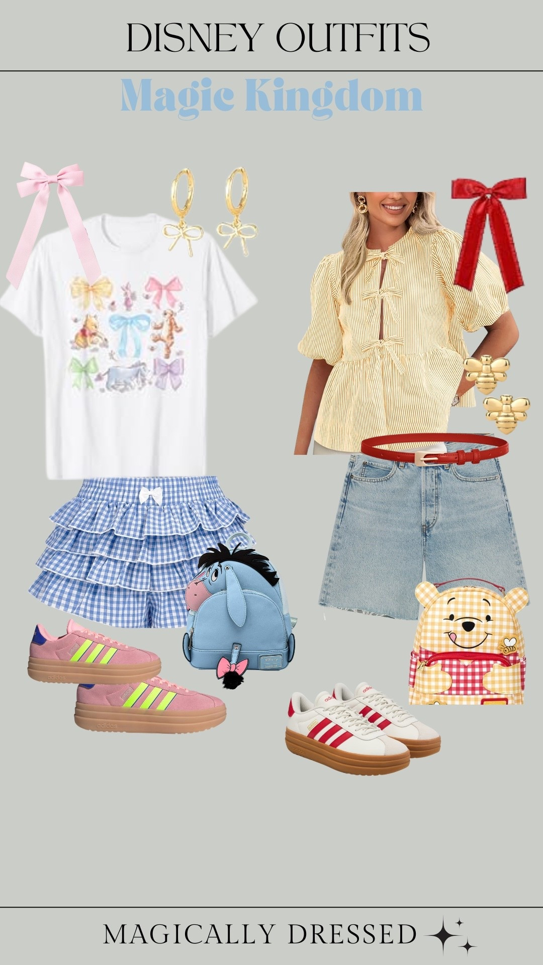 Winnie the Pooh and Eeyore Disney outfits 🍯💙 A sweet and cozy Disney park outfit duo inspired by Pooh Bear and Eeyore, perfect for family Disney trips, best friend outfits, and character-inspired park days. Comfortable, cute, and perfect for all-day wear at the parks.

#LTKTravel