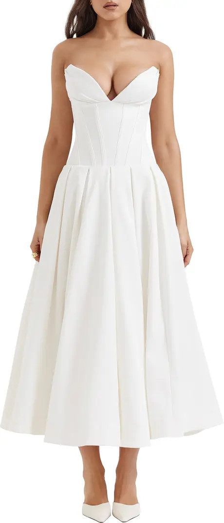 Lady Strapless Midi Dress | Nordstrom